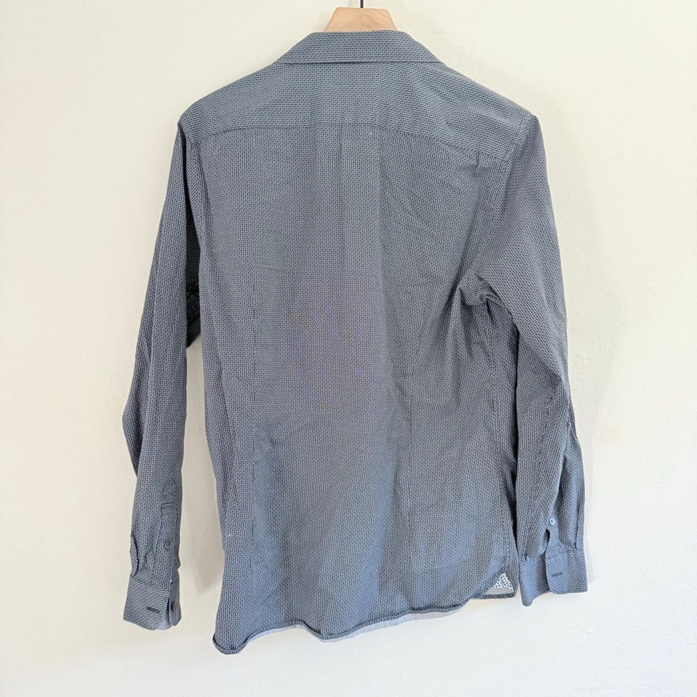 Ted Baker Men's Gray/White Pattern Dress Shirt Size 4 - Picture 2 of 6
